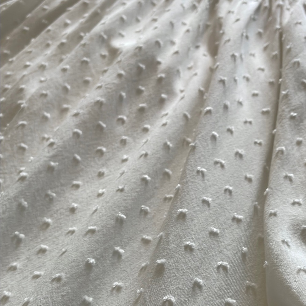 Warehouse One White Ruffled Midi Flutter Sleeve Sundress, size L - Picture 11 of 14